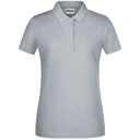 Koszulka Polo Damska Slim Pique JN8009 - Grey Heather