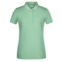 Koszulka Polo Damska Slim Pique JN8009 - Jade Green