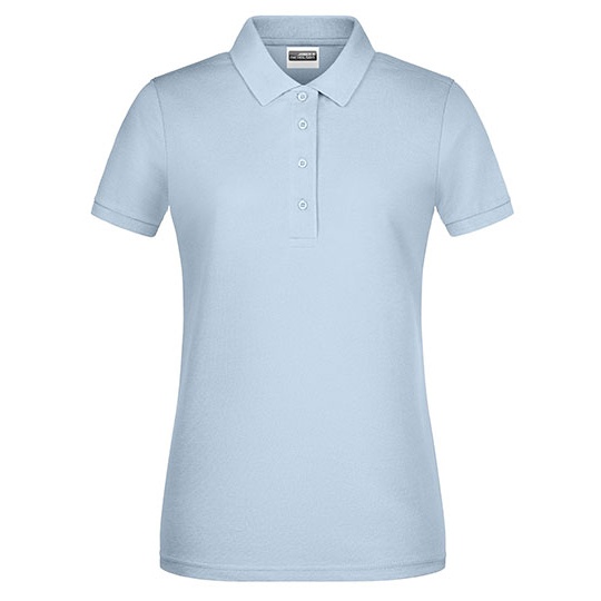 Koszulka Polo Damska Slim Pique JN8009 - Light Blue