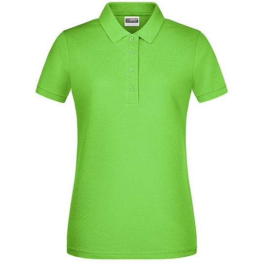 Koszulka Polo Damska Slim Pique JN8009 - Lime Green