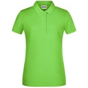 Koszulka Polo Damska Slim Pique JN8009 - Lime Green