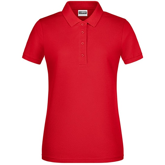 Koszulka Polo Damska Slim Pique JN8009 - Red