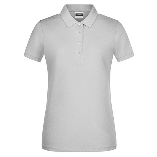 Koszulka Polo Damska Slim Pique JN8009 - Soft Grey
