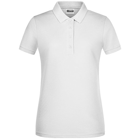 Koszulka Polo Damska Slim Pique JN8009 - White