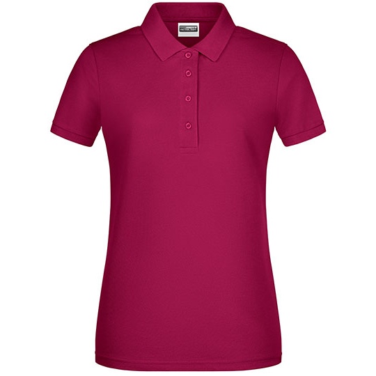 Damska koszulka polo slim JN8009 - Wine