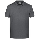Koszulka Polo Męska Melanzowa JN8010 - Black Heather