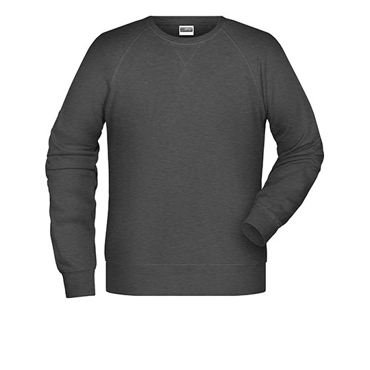 Bluza Meska Raglanowa Bawelniana JN8022 - Black Heather