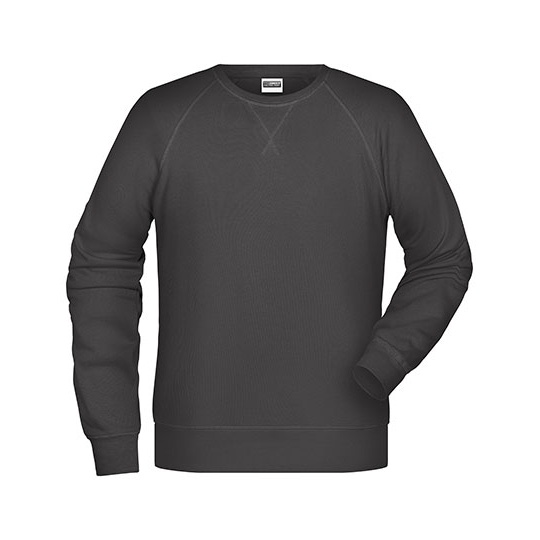 Bluza Meska Raglanowa Bawelniana JN8022 - Graphite (Solid)
