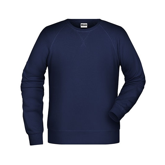 Bluza Męska Raglanowa Bawełniana JN8022 - Navy