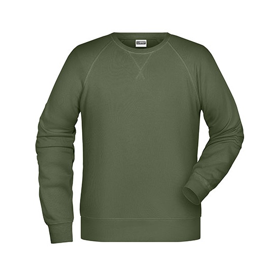Bluza Męska Raglanowa Bawełniana JN8022 - Olive
