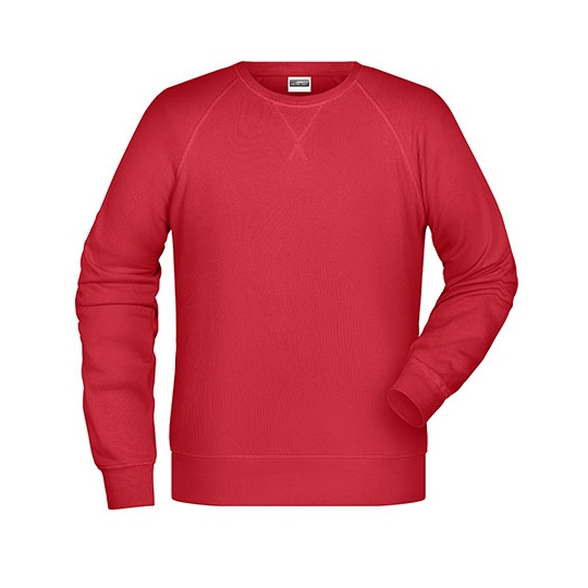 Bluza Meska Raglanowa Bawelniana JN8022 - Red