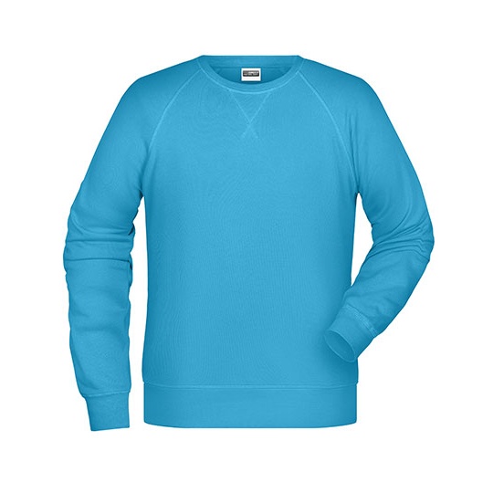 Bluza Męska Raglanowa Bawełniana JN8022 - Turquoise