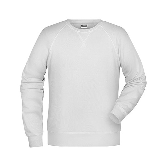 Bluza Meska Raglanowa Bawelniana JN8022 - White