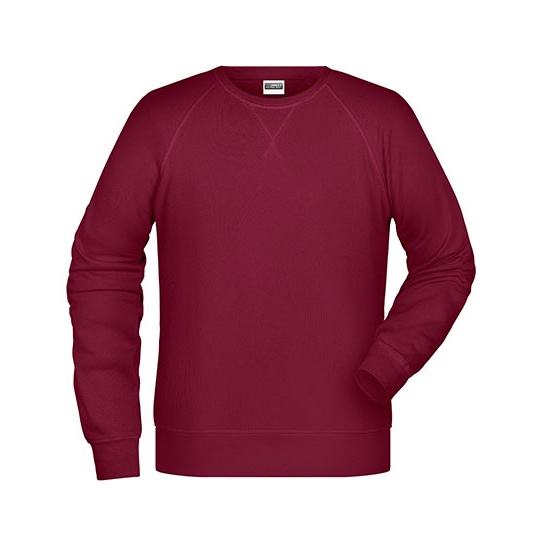 Bluza Meska Raglanowa Bawelniana JN8022 - Wine