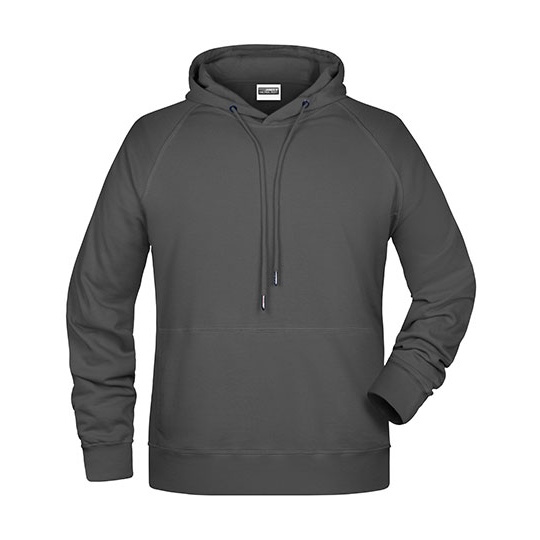 Bluza Męska Casualowa z Kapturem JN8024 - Graphite (Solid)