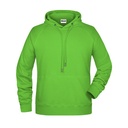 Bluza Męska Casualowa z Kapturem JN8024 - Lime Green