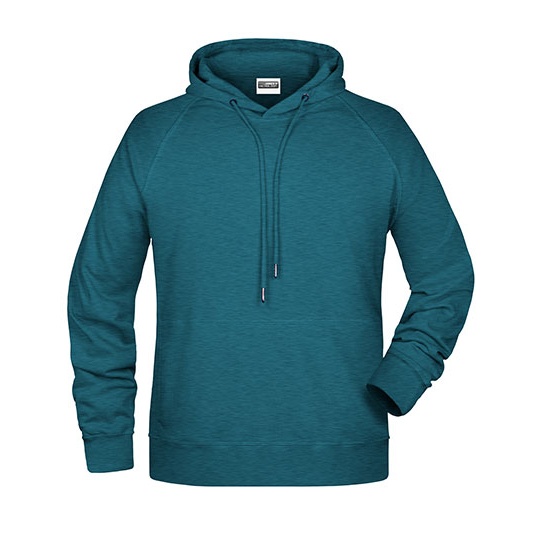Bluza Meska Casualowa z Kapturem JN8024 - Petrol Melange