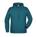 Bluza Męska Casualowa z Kapturem JN8024 - Petrol Melange