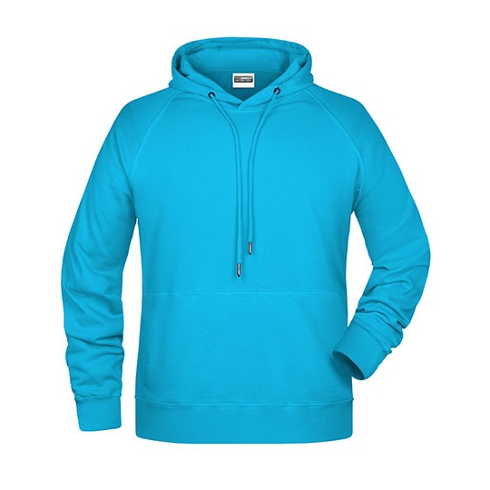 Bluza Męska Casualowa z Kapturem JN8024 - Turquoise