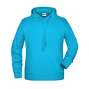 Bluza Męska Casualowa z Kapturem JN8024 - Turquoise