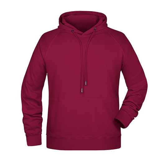 Bluza Meska Casualowa z Kapturem JN8024 - Wine