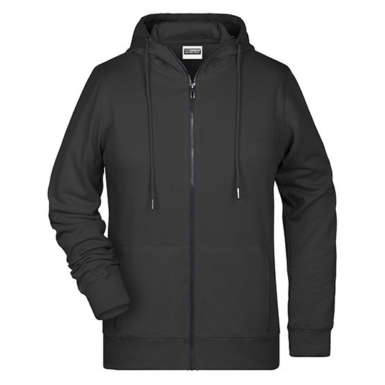 Bluza Damska Slim Rozpinana z Kapturem Komfortowa JN8025 - Black