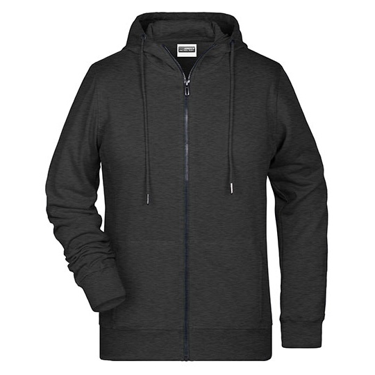 Bluza Damska Slim Rozpinana z Kapturem Komfortowa JN8025 - Black Heather