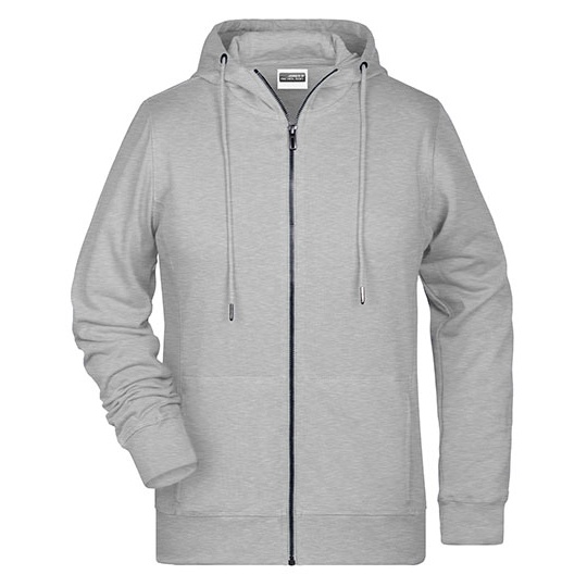 Bluza Damska Slim Rozpinana z Kapturem Komfortowa JN8025 - Grey Heather