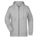 Bluza Damska Slim Rozpinana z Kapturem Komfortowa JN8025 - Grey Heather