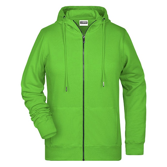 Bluza Damska Slim Rozpinana z Kapturem Komfortowa JN8025 - Lime Green