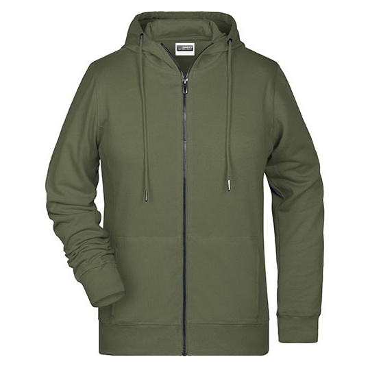 Bluza Damska Slim Rozpinana z Kapturem Komfortowa JN8025 - Olive