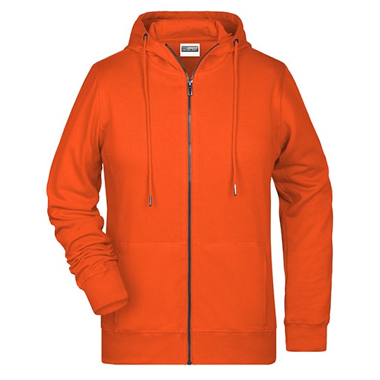 Bluza Damska Slim Rozpinana z Kapturem Komfortowa JN8025 - Orange
