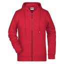 Bluza Damska Slim Rozpinana z Kapturem Komfortowa JN8025 - Red