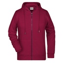 Bluza Damska Slim Rozpinana z Kapturem Komfortowa JN8025 - Wine