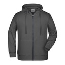 Bluza Męska Rozpinana z Kapturem JN8026 - Graphite (Solid)