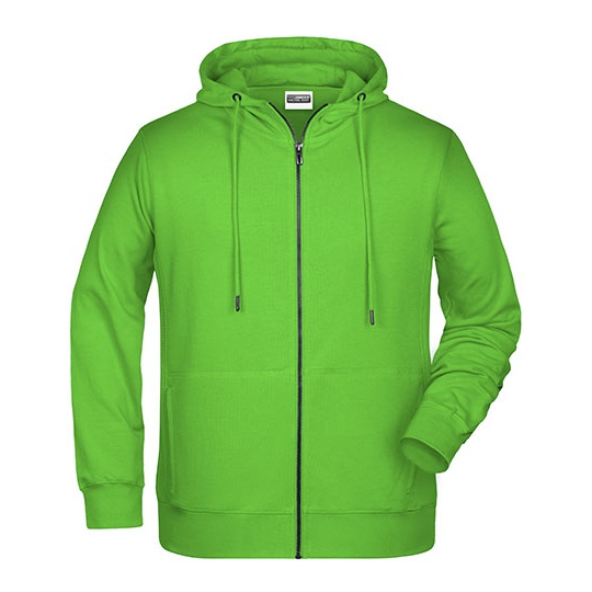 Bluza Meska Rozpinana z Kapturem JN8026 - Lime Green