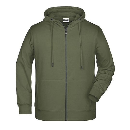Bluza Męska Rozpinana z Kapturem JN8026 - Olive
