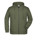 Bluza Męska Rozpinana z Kapturem JN8026 - Olive