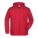 Bluza Męska Rozpinana z Kapturem JN8026 - Red