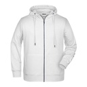 Bluza Męska Rozpinana z Kapturem JN8026 - White