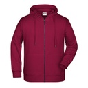 Bluza Męska Rozpinana z Kapturem JN8026 - Wine