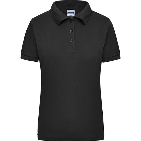 Damska koszulka polo slim JN803 - Black