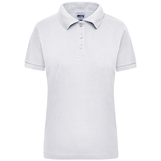 Damska koszulka polo slim JN803 - White