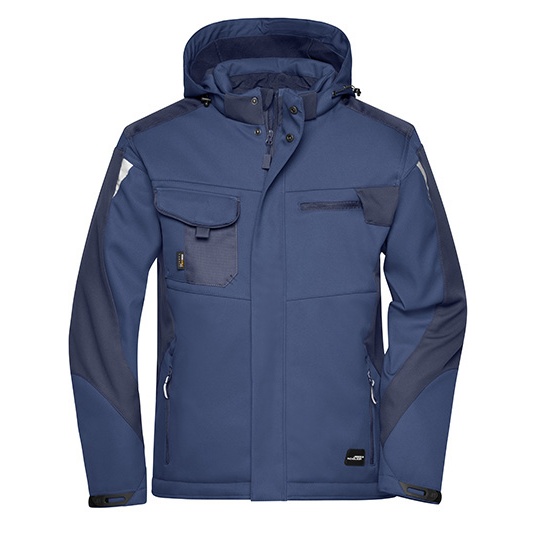 Kurtka Softshell Wiatroodporna Wodoodporna Oddychająca JN824 - Navy