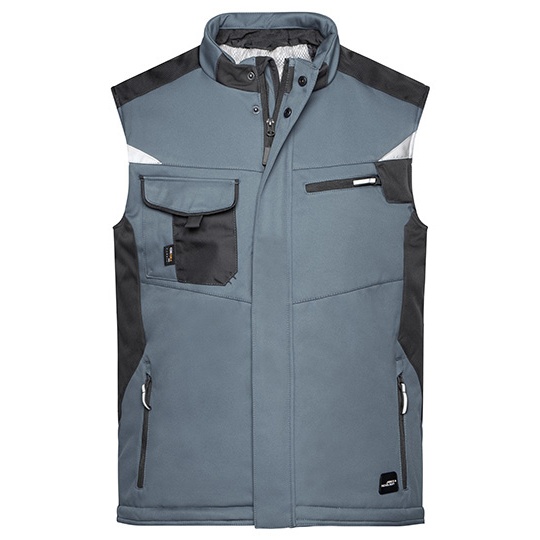 Kamizelka Robocza Softshell Odblaskowa JN825 - Carbon & Black