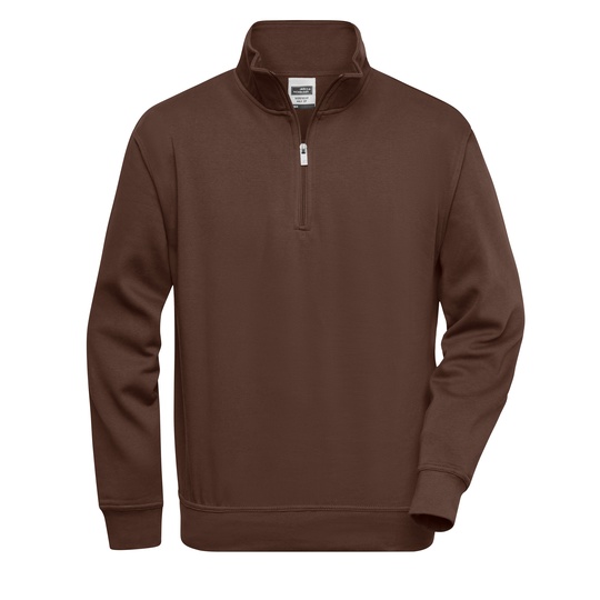 Bluza Klasyczna Z Zamkiem JN831 - Brown