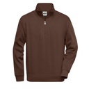 Bluza Klasyczna Z Zamkiem JN831 - Brown