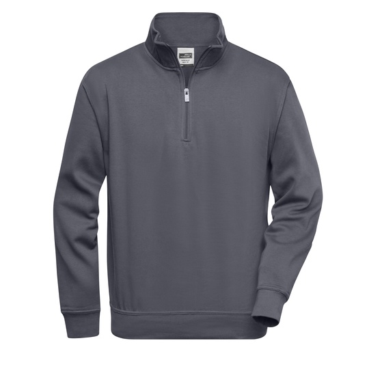 Bluza Klasyczna Z Zamkiem JN831 - Carbon