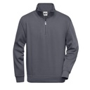 Bluza Klasyczna Z Zamkiem JN831 - Carbon