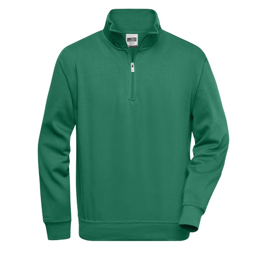 Bluza Klasyczna Z Zamkiem JN831 - Dark Green